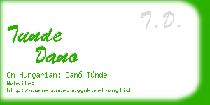 tunde dano business card