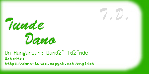 tunde dano business card